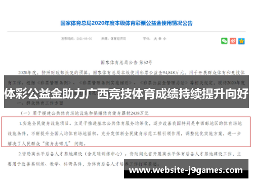体彩公益金助力广西竞技体育成绩持续提升向好